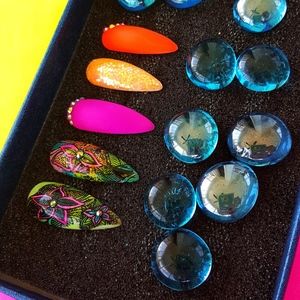 "Caribbean Queen" Reusable Press On Nails